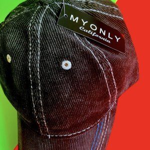NWT My Only black corduroy cap